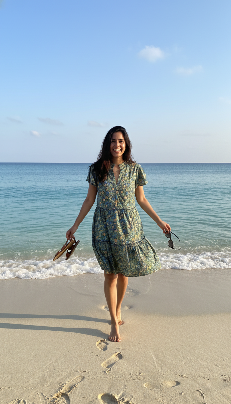 Anthropologie Penrose Tiered Tunic Dress Floral