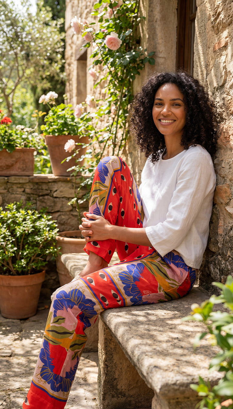 FARM RIO Surreal Block Print Pyjama Pants
