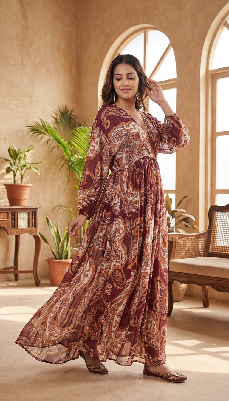 FARM Rio Paisley Maxi Dress