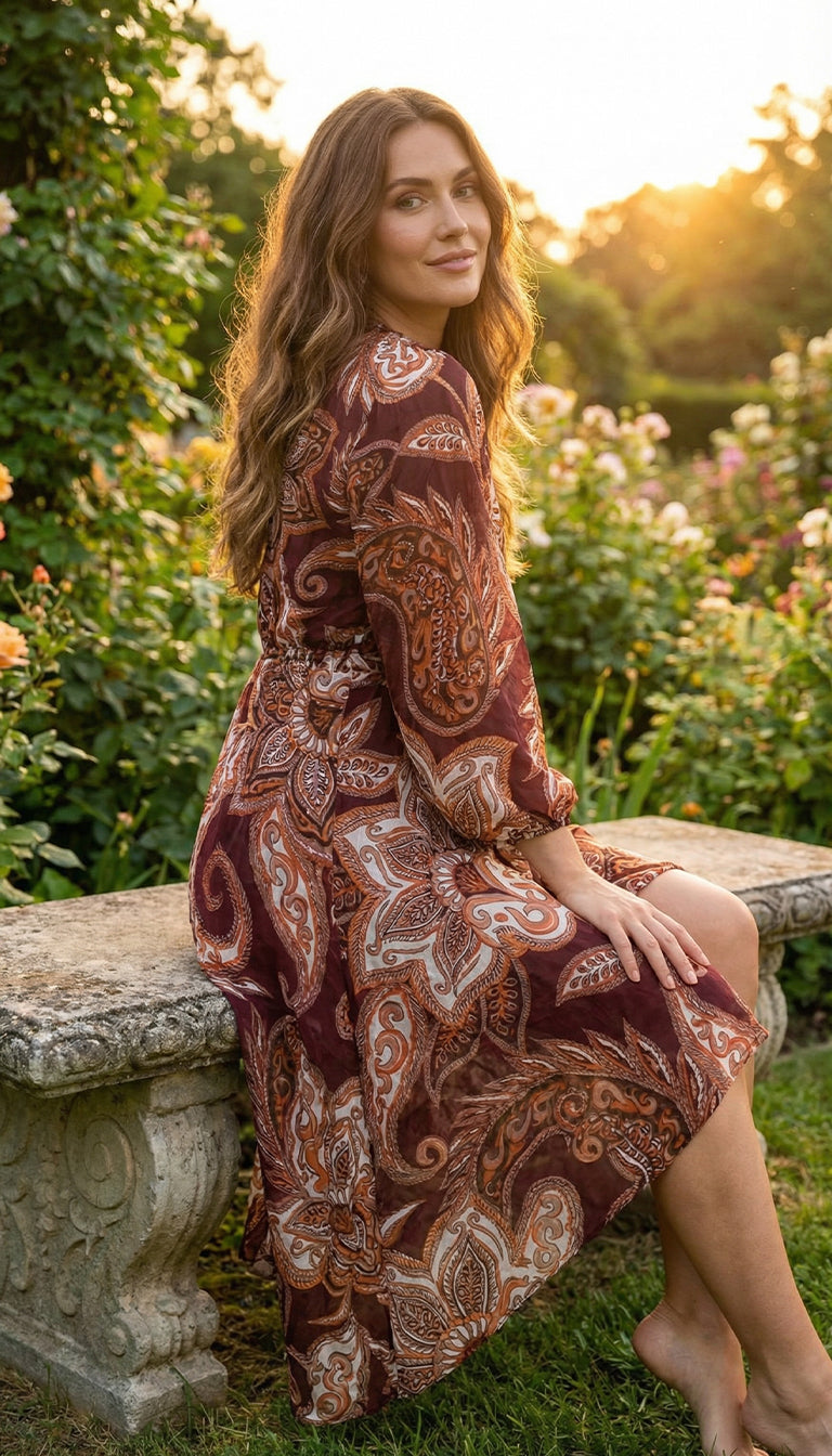 FARM Rio Paisley Maxi Dress