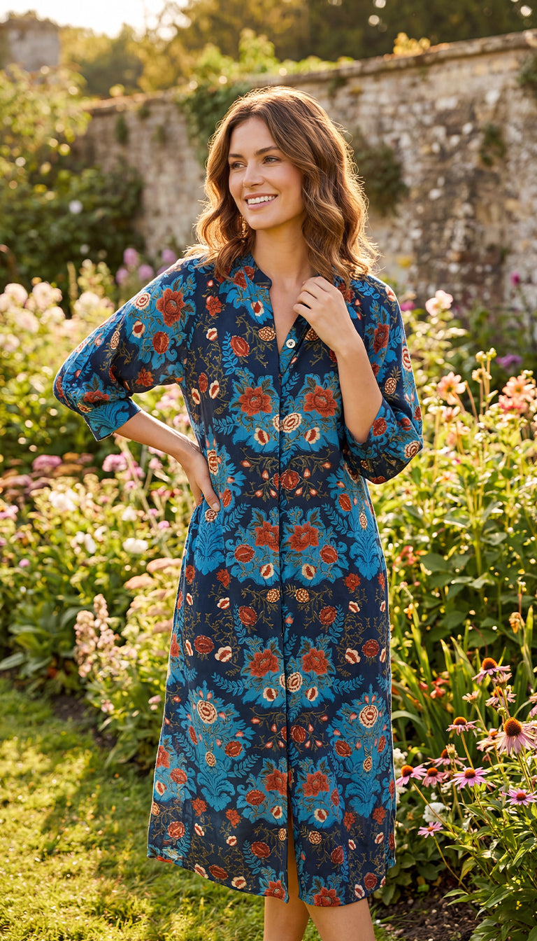 Farm Rio Arabesque Floral Midi Dress