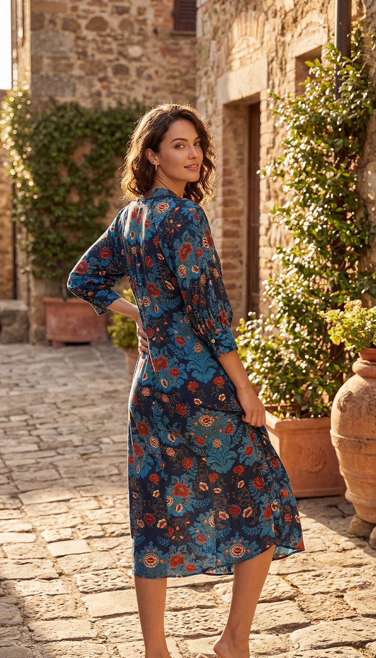Farm Rio Arabesque Floral Midi Dress