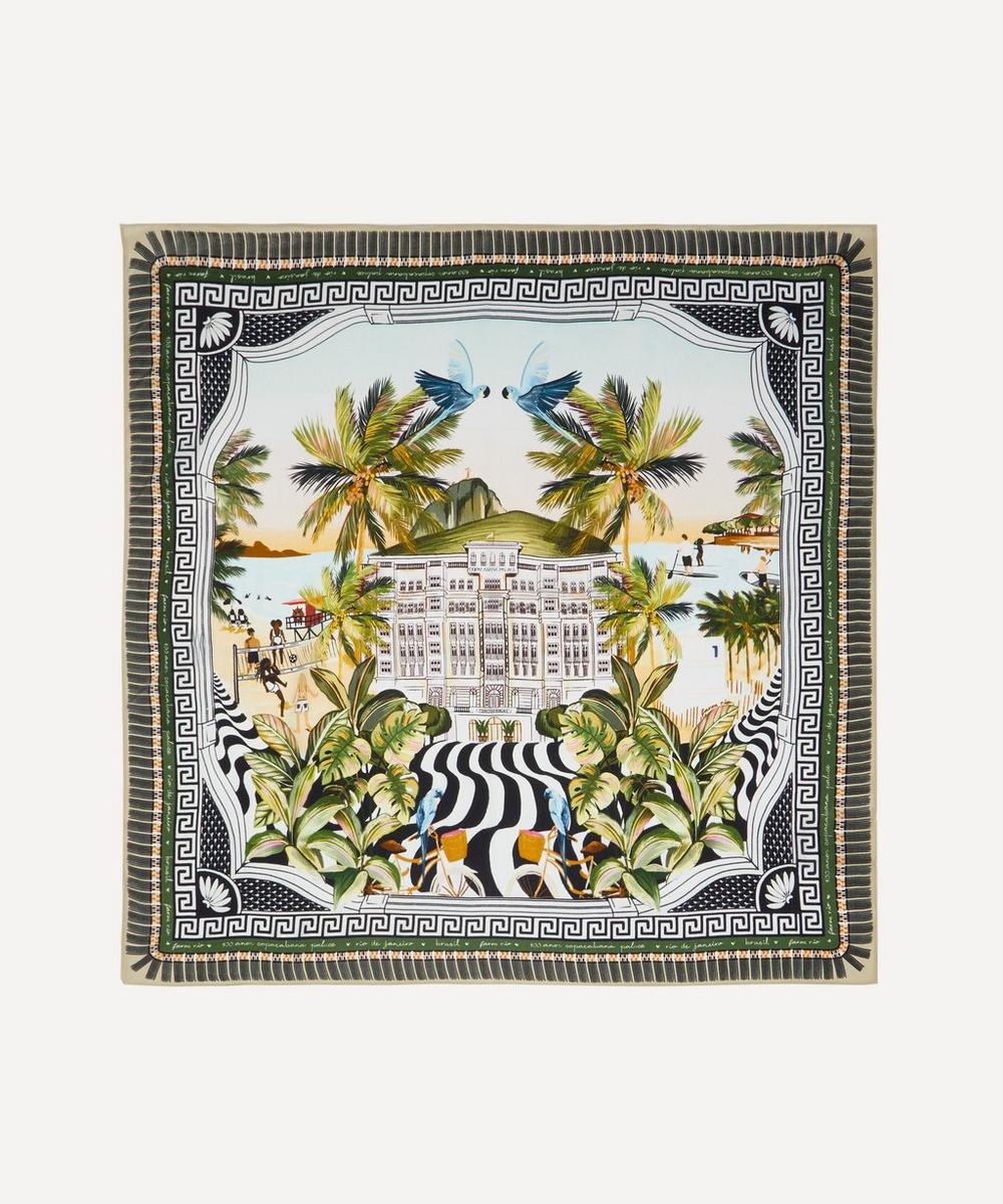 Farm Rio Copacabana Heritage Silk Square Scarf