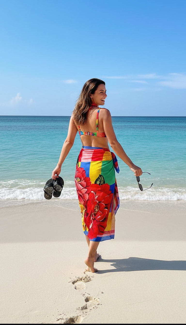 Farm Rio Rainbow Hibiscus Pareo