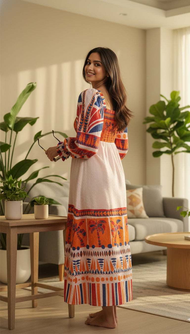 Farm Rio Sunset Oasis Boho Maxi Dress