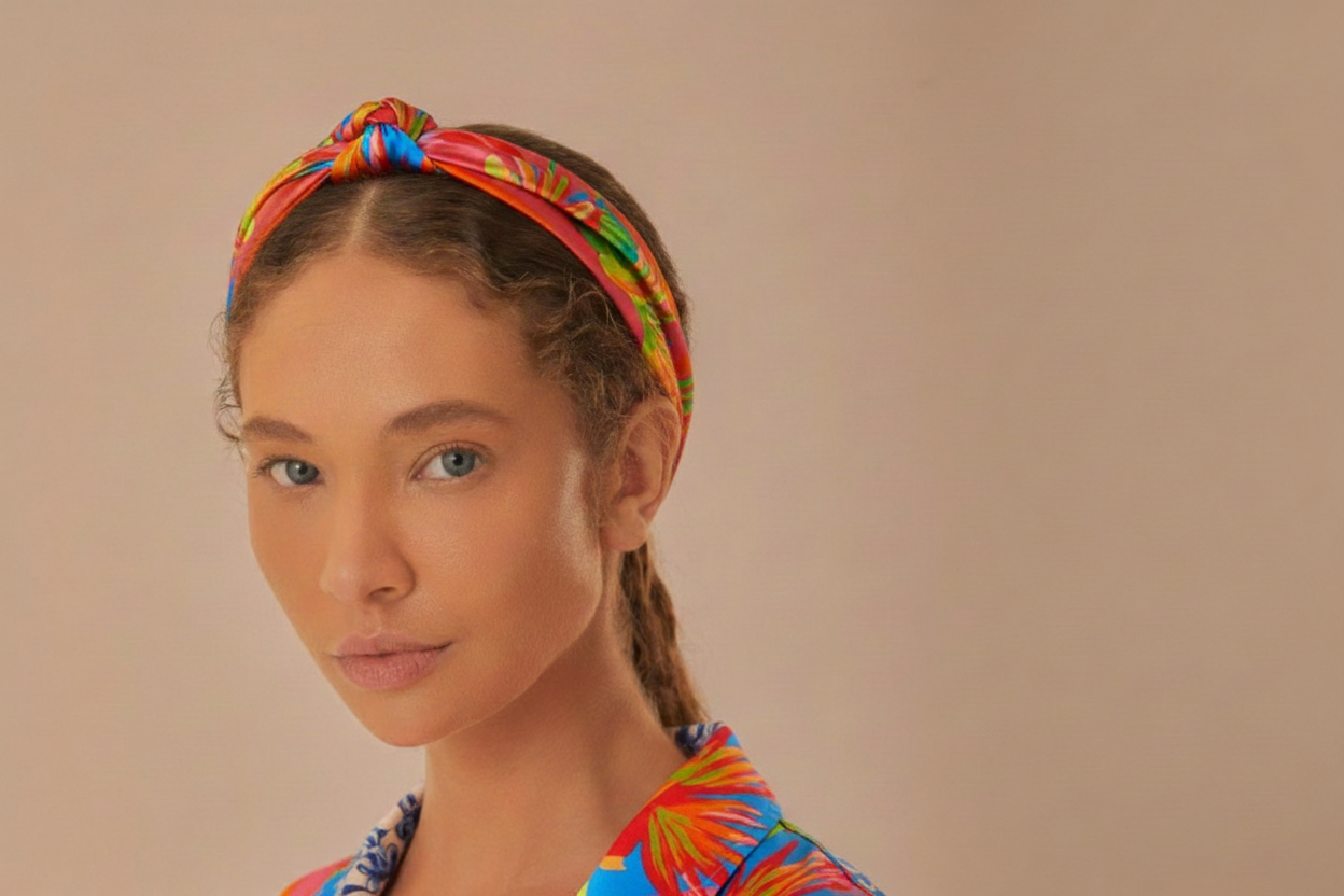 Farm Rio Tropical Breeze Parrot Silk Scarf