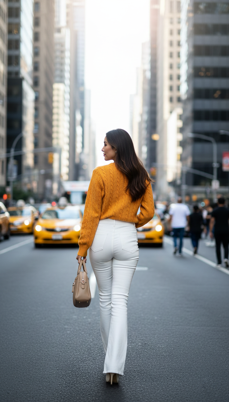 Polo Ralph Lauren Orange cable-knit sweater