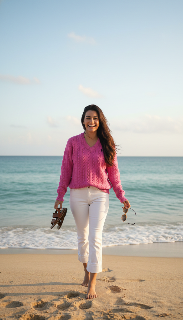 Polo Ralph Lauren Pink cable-knit sweater