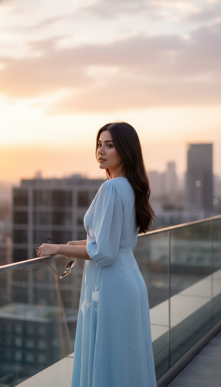 Wallis Petite Embroidered V-Neck Midi Dress