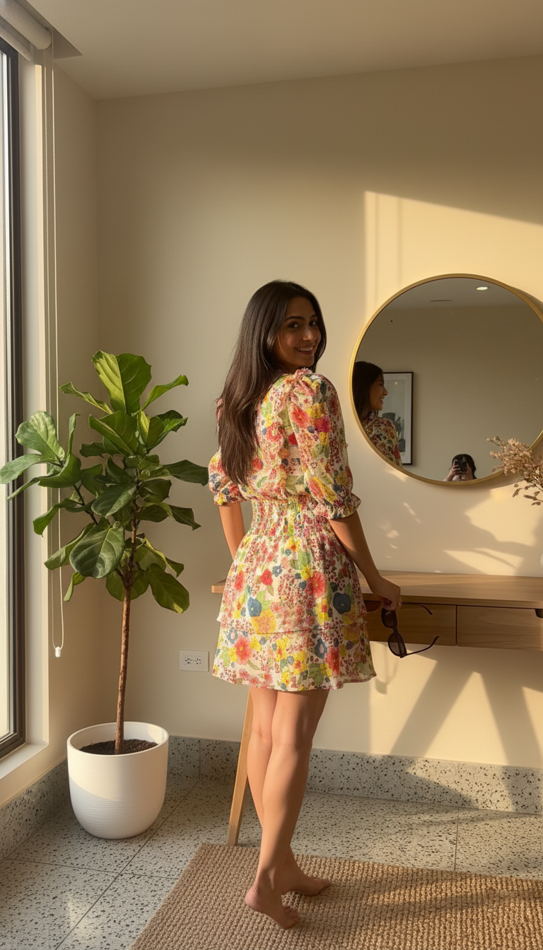 Walter Baker Floral Print Mini Dress