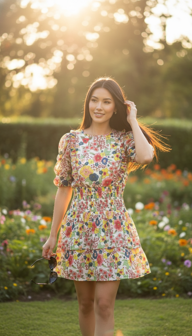 Walter Baker Floral Print Mini Dress