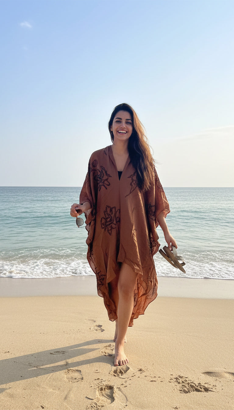 ZW Collection Beaded Kaftan Dress