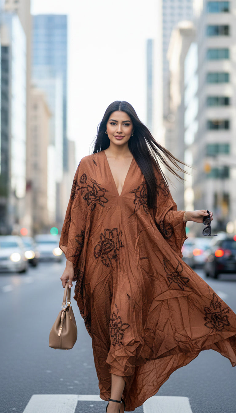 ZW Collection Beaded Kaftan Dress