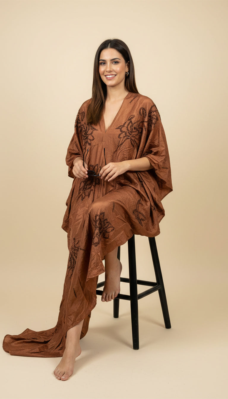 ZW Collection Beaded Kaftan Dress