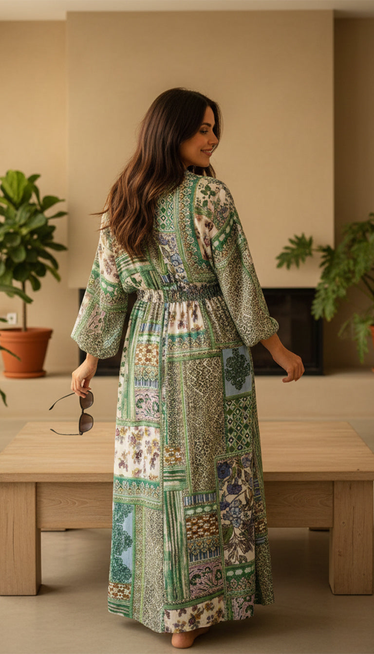 Zara Patchwork Print Dress