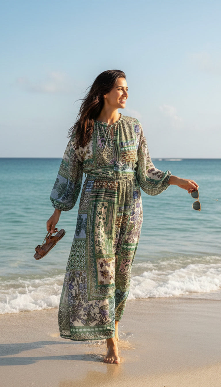 Zara Patchwork Print Dress