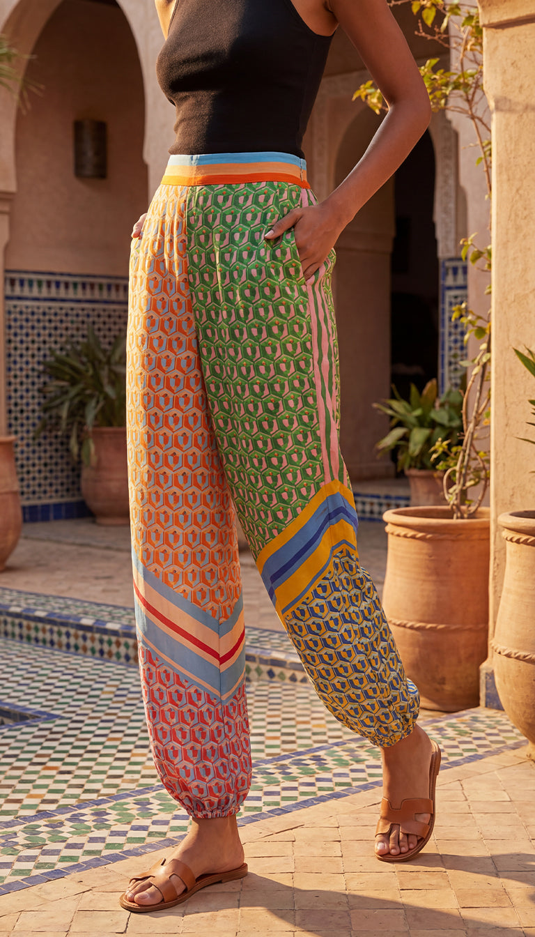 FARM Rio Cashew Mixed Print Pants
