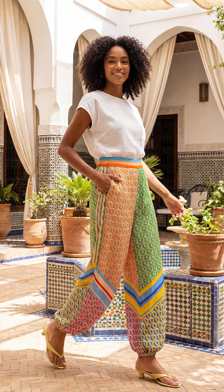 FARM Rio Cashew Mixed Print Pants