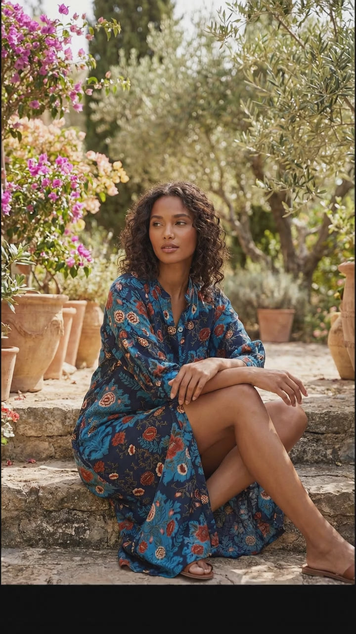 Farm Rio Arabesque Floral Midi Dress