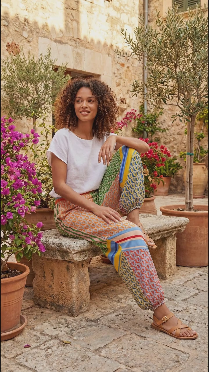 FARM Rio Cashew Mixed Print Pants